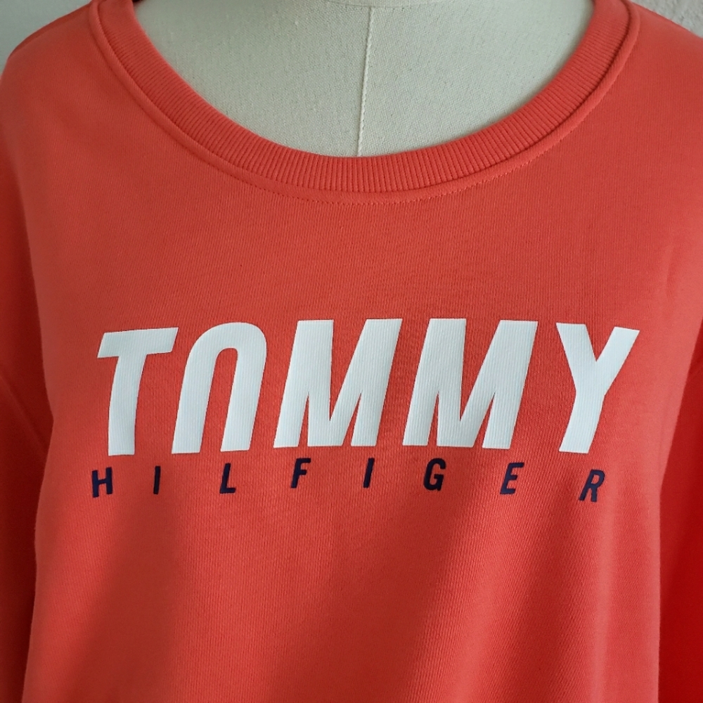 TOMMY HILFIGER Sport Orange Long Sleeve Sweatshirt-- NWT--2X - Picture 2 of 13